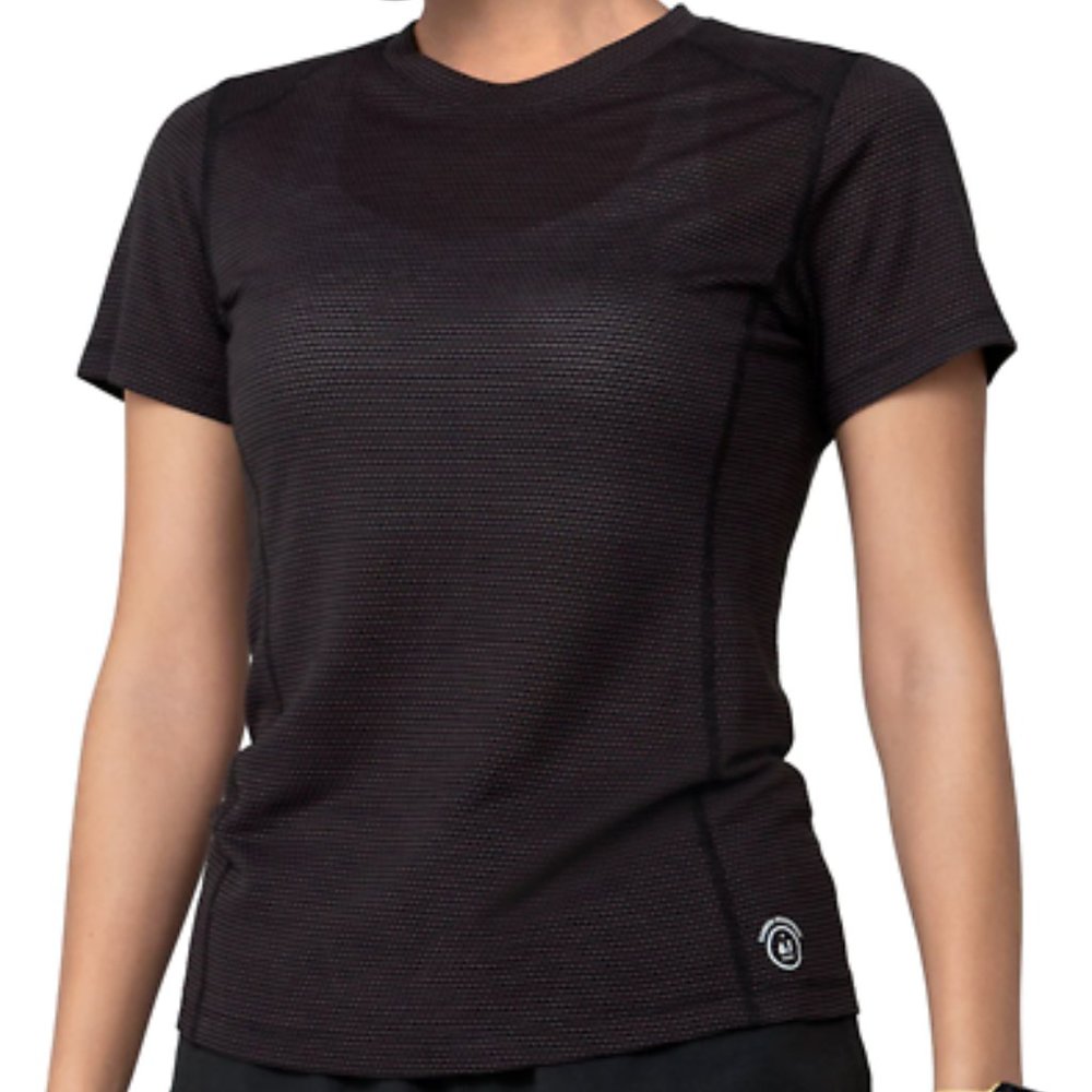 allbirds Women's Natural Run Short Sleeve Tee Black Size Small;